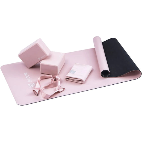 Yoga mat and blocks set pink available in Lahore