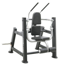 Load image into Gallery viewer, A black FFITTECH ab crunch machine with stainless steel and aluminum structure, featuring a seat and handles for exercise.
