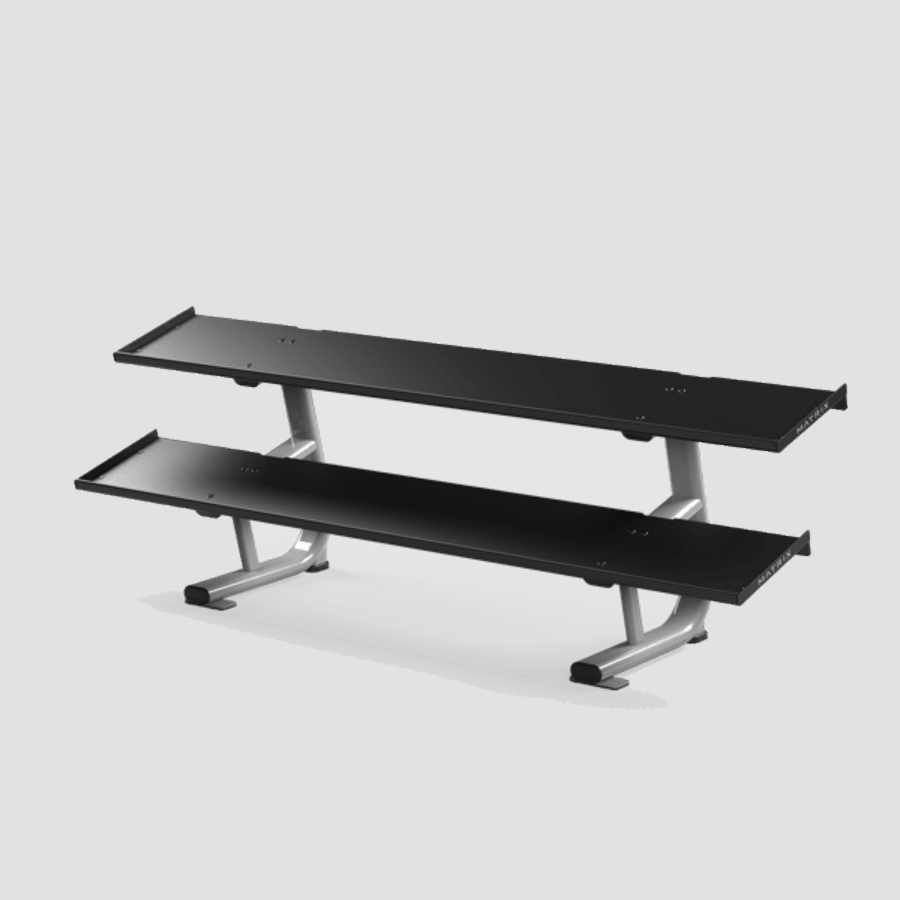 Magnum 2-Tier Flat-Tray Dumbbell Rack (231 Cm / 91