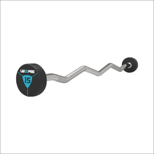 LIVEPRO PREMIUM EZ CURL URETHANE BARBELL