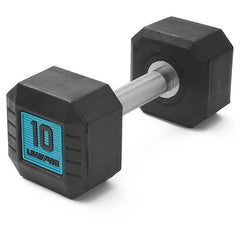 LIVEPRO PREMIUM SQUARE RUBBER DUMBBELLS